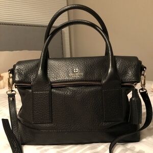 Kate Spade Black Pebbled Leather Satchel